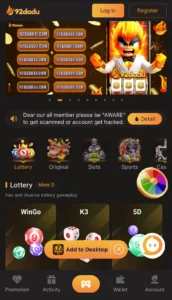 92 Dadu Game